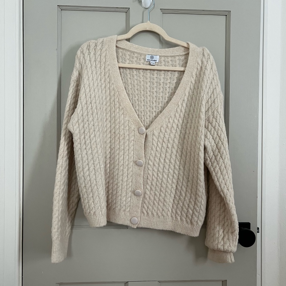 Diamond Supply Co. Cream Button-Up Cardigan